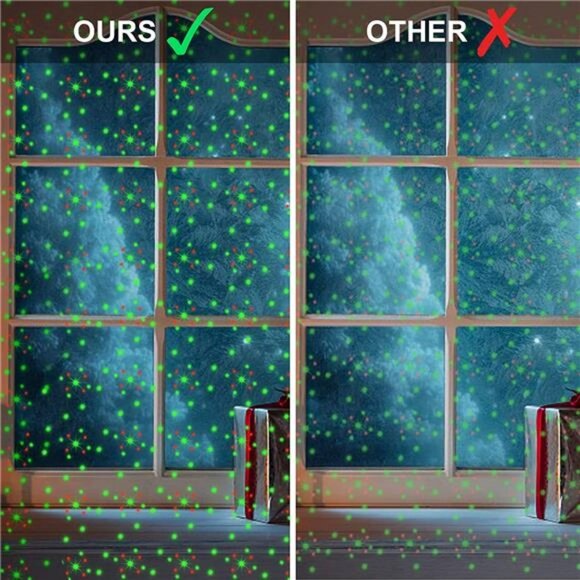 Christmas Light Projector Laser Xmas Spotlight Waterproof (Green and Red) - Picture 6 of 6